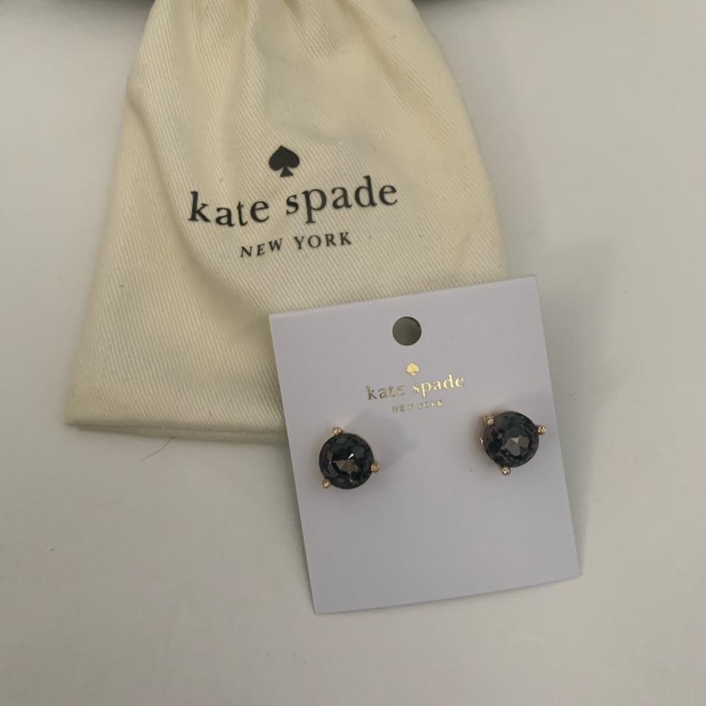NWT Kate Spade Rise and Shine Earrings (Black)